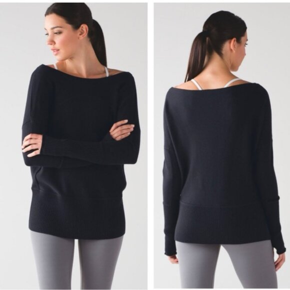 Lululemon Sattva Sweater Wool Lightweight Soft Stretch Wide Hem Dolman Minimal 6 - Picture 1 of 16